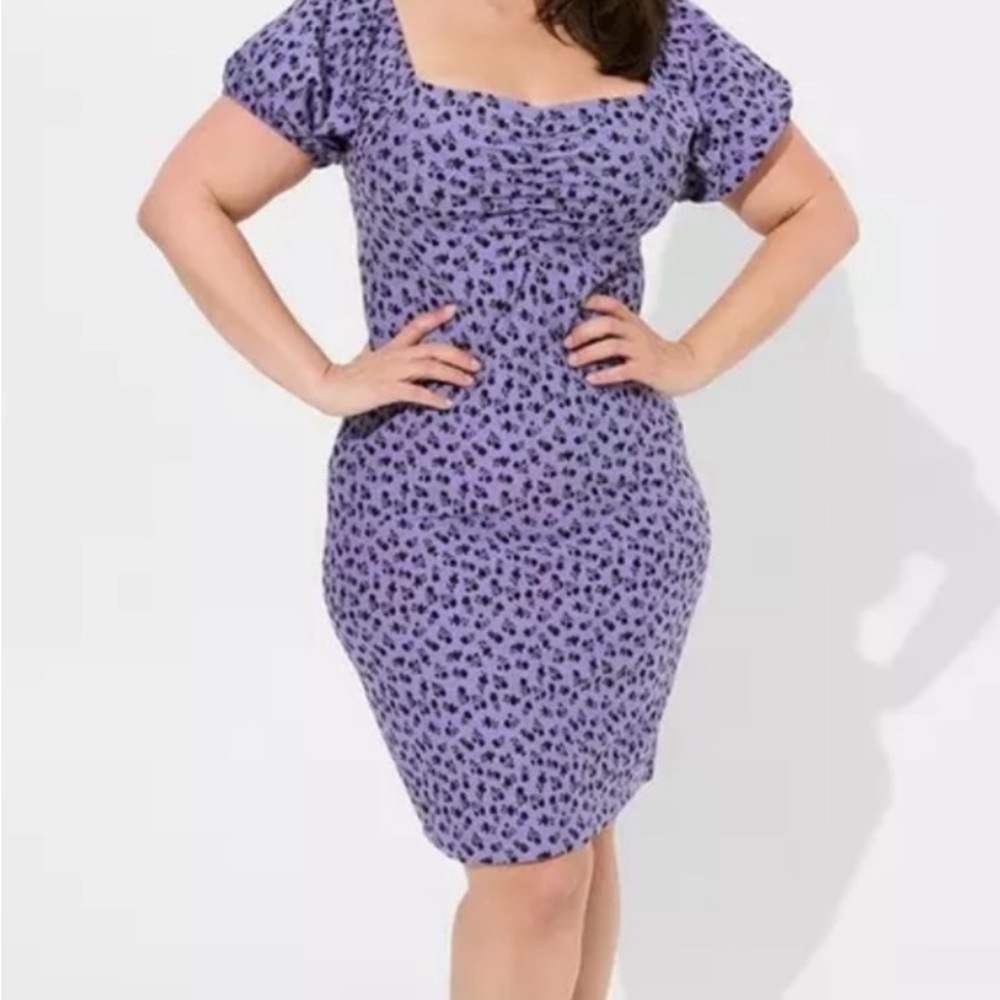 Betsey Johnson x Torrid Lavender Floral Midi Dress